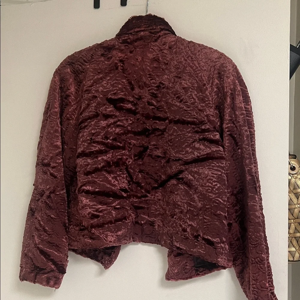 Peck & Peck Vintage Burgundy Velvet Blazer Petite M